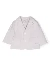 Il Gufo Striped Single-breasted Button Blazer In Neutrals