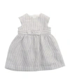 Il Gufo Striped Sleeveless Dress In White
