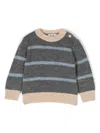 Il Gufo Striped Sweater In Grey