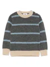 Il Gufo Striped Sweater In Grey