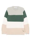 Il Gufo Striped Sweater In Neutrals