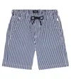 Il Gufo Striped Swim Trunks In Blue/white