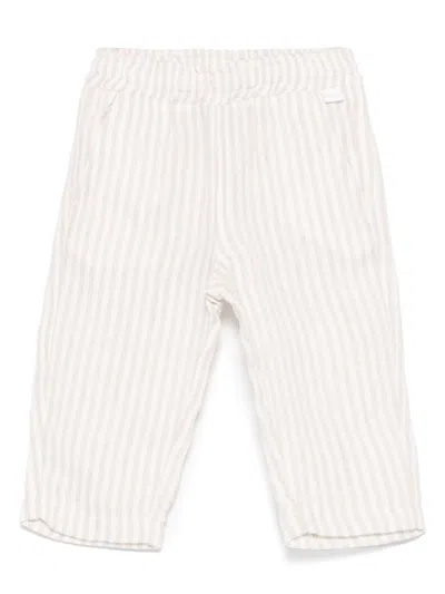 Il Gufo Babies' Striped Trousers In Brown