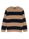 Il Gufo Striped Virgin Wool Jumper In Blue