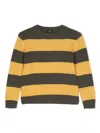 Il Gufo Striped Virgin-wool Jumper In Yellow