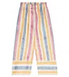 Il Gufo Striped Capri Pants In Amber Color