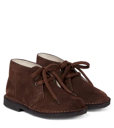 Il Gufo Kids' Suede Desert Boots In Brown