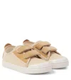 Il Gufo Kids' Suede-trimmed Sneakers In Neutrals