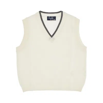 Il Gufo Sustainable Extrafine Merino Wool Vest Kids In White