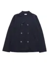 Il Gufo Double-breasted Knitted Blazer In Blue