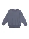 Il Gufo Crew Neck Sweater In Wool In Blue