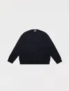 Il Gufo Blue Crewneck Sweater With Ribbed Trims In Cotton Boy In Blau 1