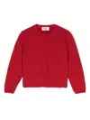 Il Gufo Wool Cardigan In Red