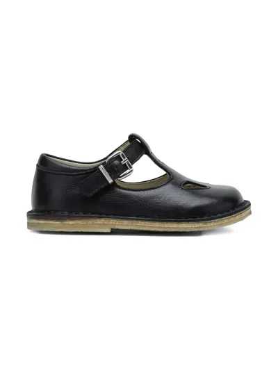 Il Gufo Babies' Buckle T-bar Ballet Flats In Black