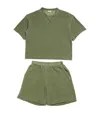 Il Gufo T-shirt And Shorts Set In Green
