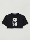 Il Gufo T-shirt Crop Con Stampa Floreale