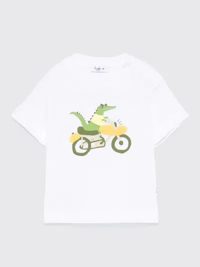 Il Gufo Babies' T-shirt  In Cotone Con Stampa Grafica In Green