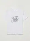 Il Gufo Kids' T-shirt In Cotone Con Stampa  In Blue