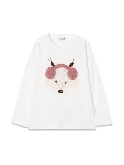 Il Gufo Kids' T-shirt Manica Lunga In White