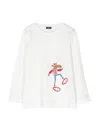 Il Gufo Embroidered Long-sleeved T-shirt In White