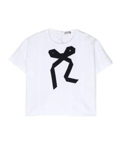 Il Gufo Grosgrain-ribbon Cotton T-shirt In White