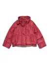 Il Gufo Taffeta Puffer Jacket In Pink
