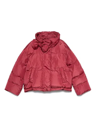 Il Gufo Kids' Taffeta Puffer Jacket In Pink