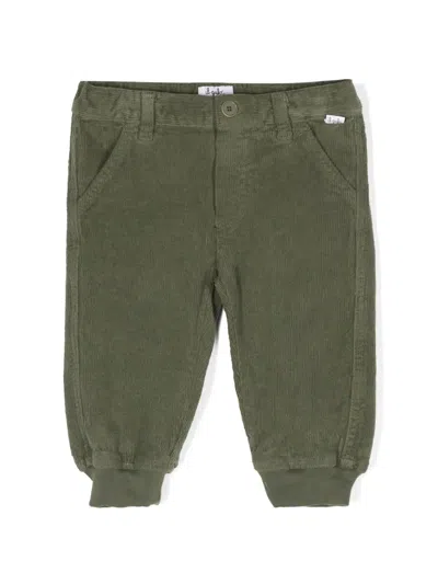 Il Gufo Babies' Tapered-leg Corduroy Trousers In Green