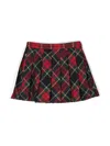 Il Gufo Tartan Check Skirt In Red