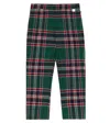 Il Gufo Tartan Pants In Pine Green