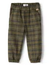 Il Gufo Tartan-print Tapered-leg Trousers In Green