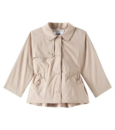 Il Gufo Kids' Technical Raincoat In Beige