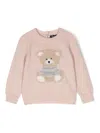 Il Gufo Teddy Bear Crew-neck Jumper In Pink