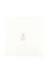 Il Gufo Teddy Bear-embroidered Blanket In White