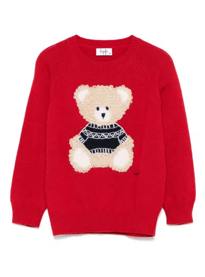 IL GUFO TEDDY BEAR-EMBROIDERED SWEATER