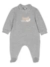 Il Gufo Teddy Bear-motif Pajamas In Grey