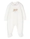 Il Gufo Teddy Bear-patches Pajamas In 白色