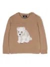 Il Gufo Teddy-bear Virgin-wool Jumper In Braun