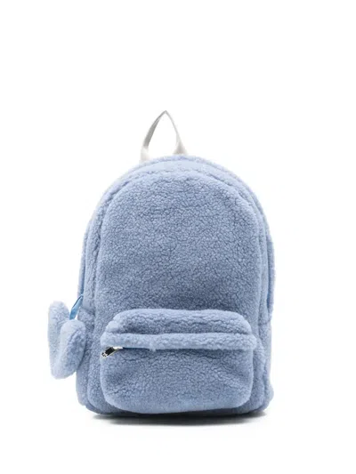 Il Gufo Kids' Teddy Fleece Backpack In Blue