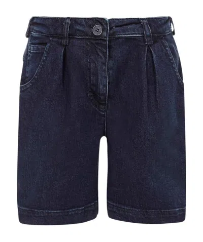 Il Gufo Teen Slim-fit Denim Shorts In Black
