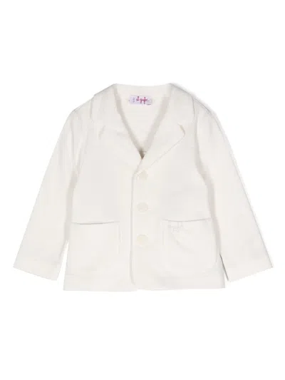 Il Gufo Babies' Textured-finish Cotton Blazer In White