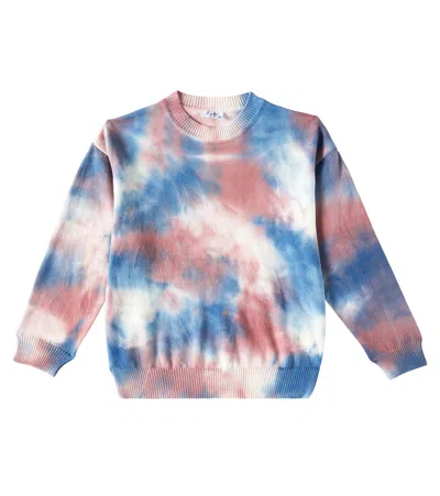 Il Gufo Kids' Tie-dye Cotton Sweater In Blue