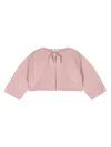 Il Gufo Tied Cotton Cardigan In Pink