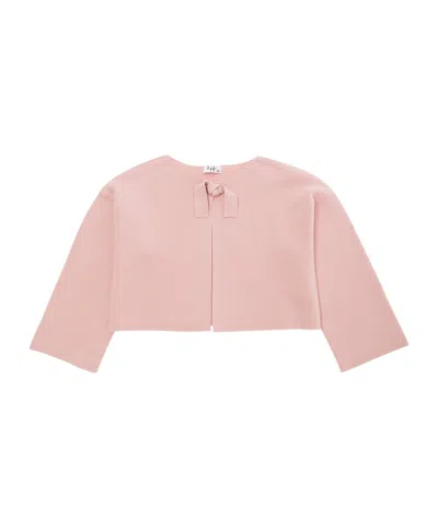 Il Gufo Tied Cotton Cardigan In Pink