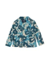 Il Gufo Toddler Boy Blazer Azure Size 6 Cotton, Linen, Elastane In Blue