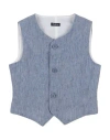 IL GUFO IL GUFO TODDLER BOY TAILORED VEST BLUE SIZE 5 LINEN