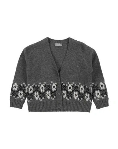 Il Gufo Babies'  Toddler Girl Cardigan Grey Size 6 Virgin Wool