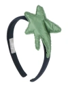 Il Gufo Babies'  Toddler Girl Hair Accessory Green Size Onesize Cotton, Polyamide