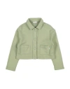 Il Gufo Toddler Girl Jacket Sage Green Size 6 Cotton In Green