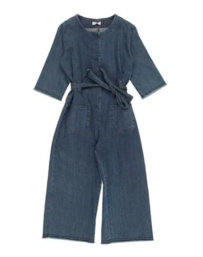 Il Gufo Babies'  Toddler Girl Jumpsuit Blue Size 6 Cotton, Elastane